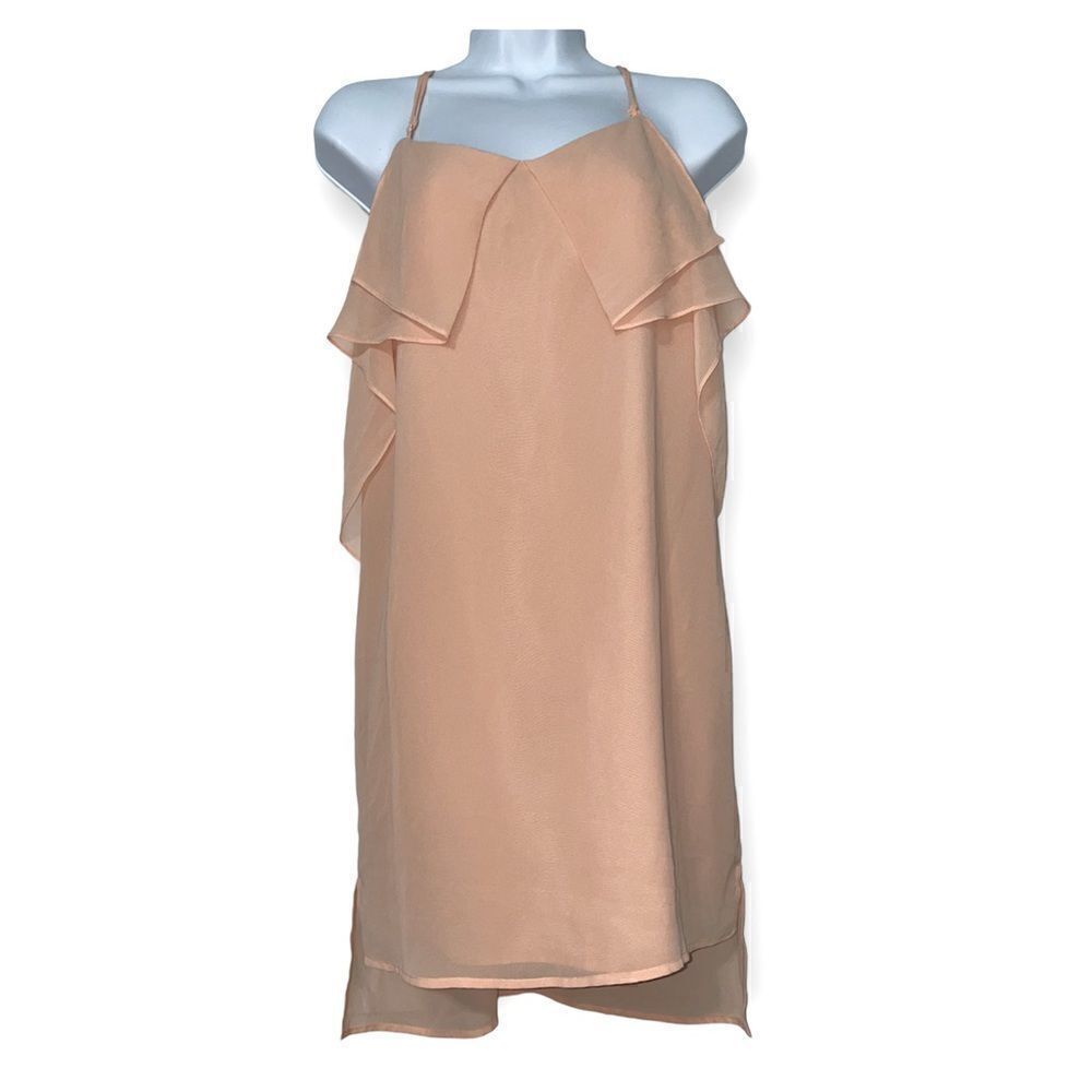 ‎BCBGeneration Chiffon Slip Dress Blush Color Size Small
